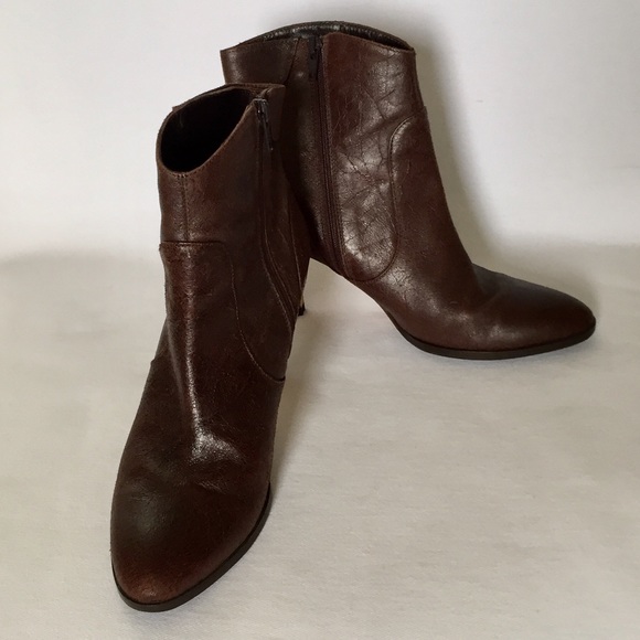 Faconnable Brown leather ankle boots  Size 9M  EUC - Picture 2 of 8